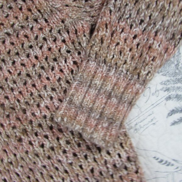 euc Madewell Space Dyed Open Knit Sweater Ginger Crewneck Relaxed Cozy Wool S - Picture 8 of 11